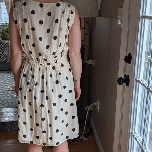 J Crew Polka Dot Black & White Mini Dress - Picture 3 of 3